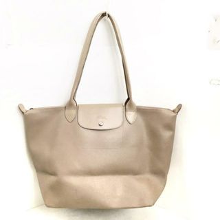 ロンシャン(LONGCHAMP)のLONGCHAMP(ロンシャン) ハンドバッグ ル・プリアージュキュイール グレーベージュ レザー(ハンドバッグ)