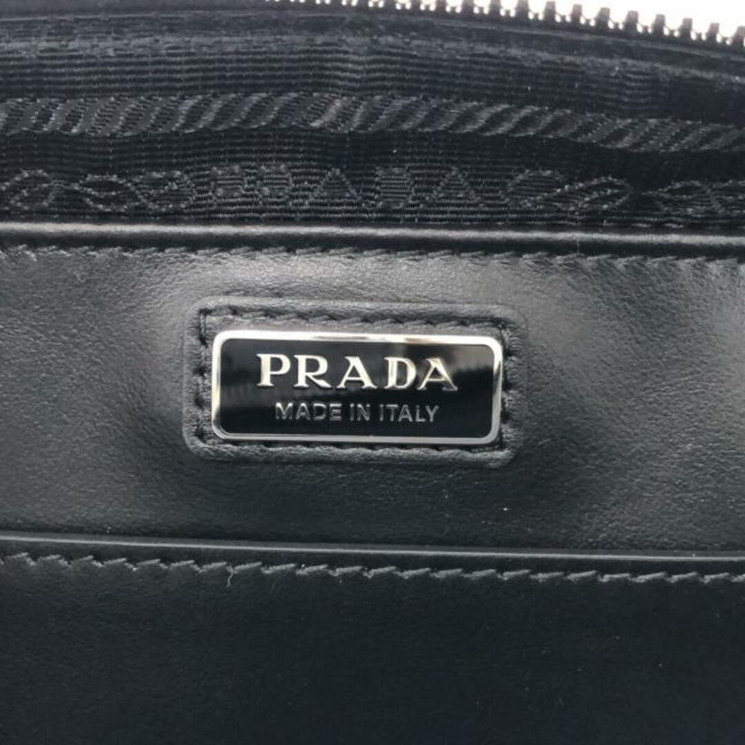 PRADA(プラダ)のPRADA(プラダ) ショルダーバッグ プラダ ブリック ブラッシュドレザー バッグ 2VH173 黒 ラウンドファスナー/ミニサイズ ブラッシュドレザー レディースのバッグ(ショルダーバッグ)の商品写真