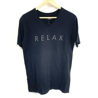 1 piu 1 uguale 3(ウノ ピュ ウノ ウグァーレ トレ) 半袖Tシャツ サイズXL メンズ - 黒 Vネック/RELAX