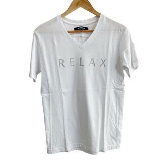 1 piu 1 uguale 3(ウノ ピュ ウノ ウグァーレ トレ) 半袖Tシャツ サイズL メンズ美品  - 白 Vネック/RELAX