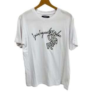 ウノピゥウノウグァーレトレ(1piu1uguale3)の1 piu 1 uguale 3(ウノ ピュ ウノ ウグァーレ トレ) 半袖Tシャツ サイズXL メンズ美品  - 白×黒×アイボリー クルーネック(Tシャツ/カットソー(半袖/袖なし))