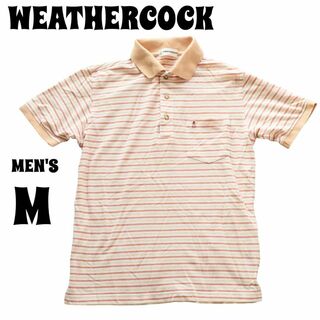 WEATHERCOCK ウェザーコック ポロシャツ メンズ ボーダー 刺繍【M】(ポロシャツ)