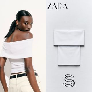 ザラ(ZARA)のZARA オフショルダーTシャツ(Tシャツ(半袖/袖なし))