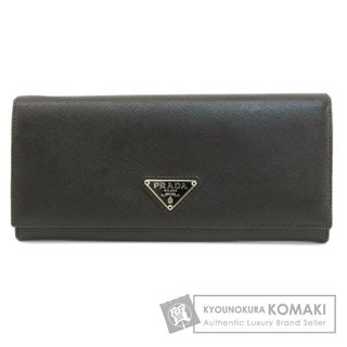 プラダ(PRADA)のPRADA ロゴ金具 サフィアーノ 長財布（小銭入れあり） レザー レディース(財布)