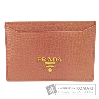 プラダ(PRADA)のPRADA ロゴ金具 サフィアーノ カードケース レザー レディース(名刺入れ/定期入れ)