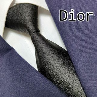 DIOR HOMME - ディオールオム ネクタイ トロッター ジャガード ハイブランド 高級シルク 黒