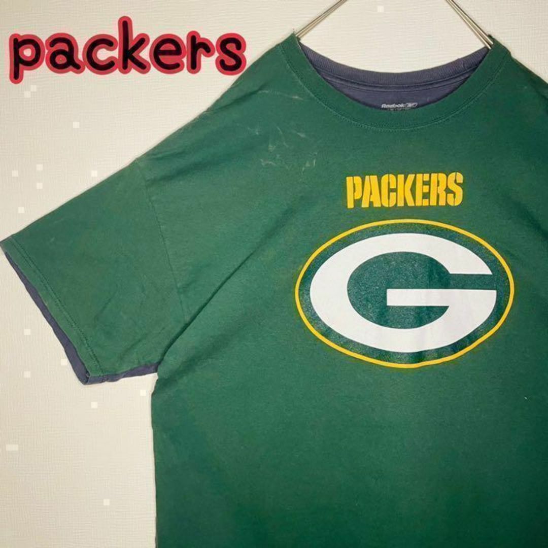 Reebok(リーボック)のReebok】 packers Tシャツリーボックパッカーズオーバーサイズ古着 メンズのトップス(Tシャツ/カットソー(半袖/袖なし))の商品写真