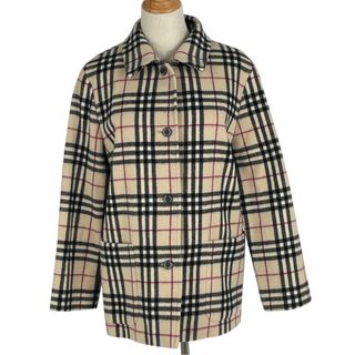 バーバリー(BURBERRY)のバーバリー ロゴボタン チェック柄 コート レディース M 【中古】(その他)