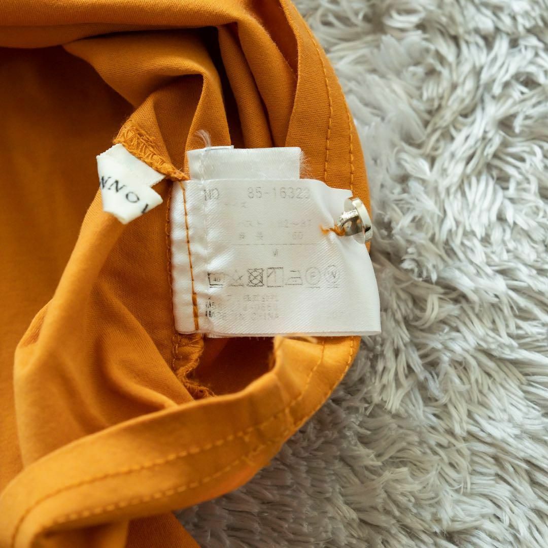 【innowave】イノウェーブ カットソー 袖ボリューム【M】オレンジ 上品 レディースのトップス(Tシャツ(半袖/袖なし))の商品写真