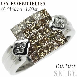 レ・エッセンシャル K18WG ダイヤモンド  リング 1.00ct D0.10ct ミステリーセッティング(リング(指輪))