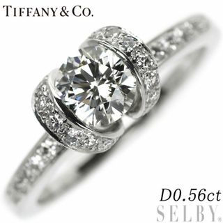 ティファニー(Tiffany & Co.)のティファニー Pt950 ダイヤモンド リング 0.56ct リボン (リング(指輪))