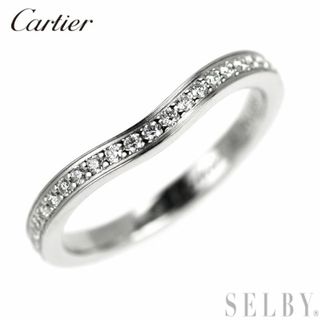 カルティエ(Cartier)のカルティエ Pt950 ダイヤモンド リング バレリーナカーブ ハーフエタニティ 45号(リング(指輪))