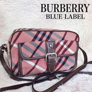 バーバリーブルーレーベル(BURBERRY BLUE LABEL)の極美品 バーバリーブルーレーベル チェック カメラバッグ ショルダーバッグ(ショルダーバッグ)