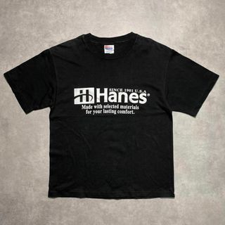 Hanes - 90s Hanes ブラックロゴTシャツ USA製 ヘインズ 企業モノ