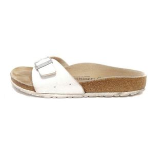 ビルケンシュトック(BIRKENSTOCK)のBIRKEN STOCK(ビルケンシュトック) サンダル 36 レディース - ライトブラウン×白 レザー(サンダル)