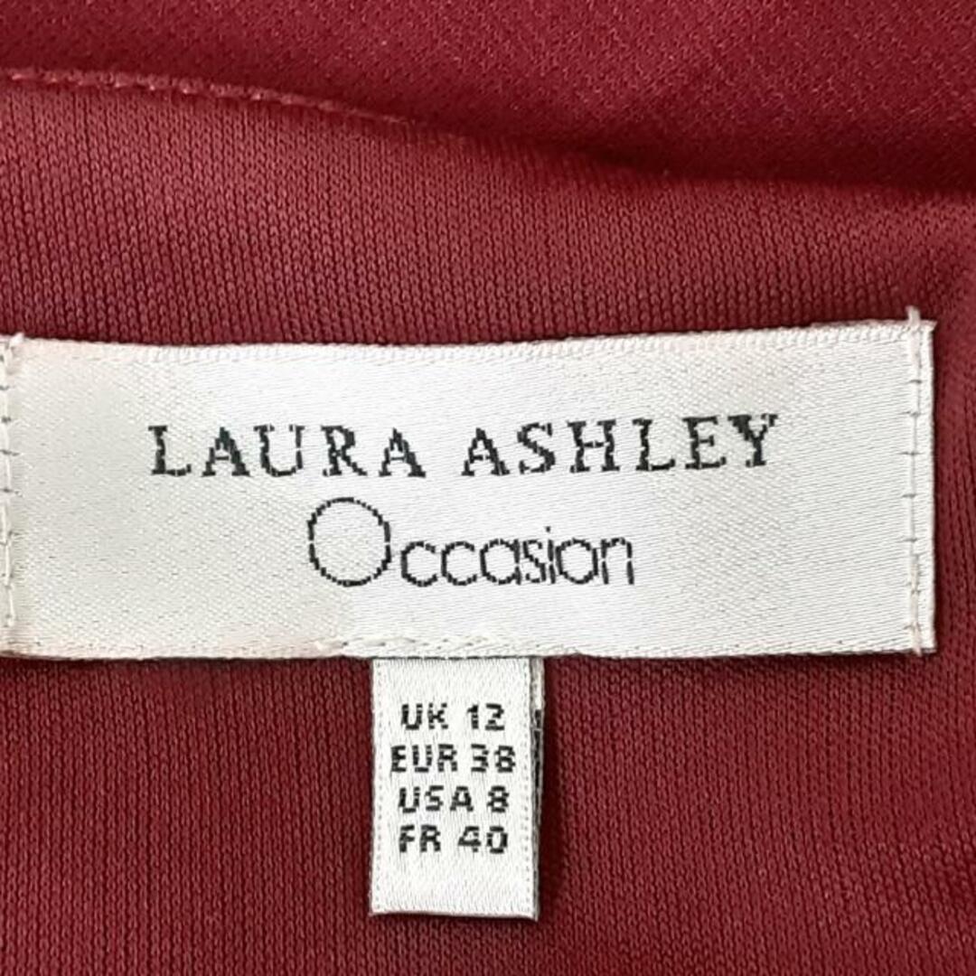 LAURA ASHLEY(ローラアシュレイ)のLAURAASHLEY(ローラアシュレイ) ワンピース サイズUSA 8 レディース美品  - ボルドー クルーネック/長袖/ロング/occasion レディースのワンピース(その他)の商品写真