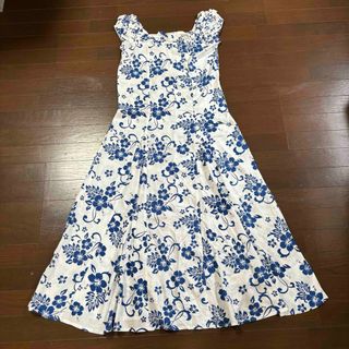 カヒコ(KAHIKO)の【美品】カヒコ❗️ワンピース　ムームードレス　夏服　リゾート　ハワイ　フラ　Ｆ(ロングワンピース/マキシワンピース)