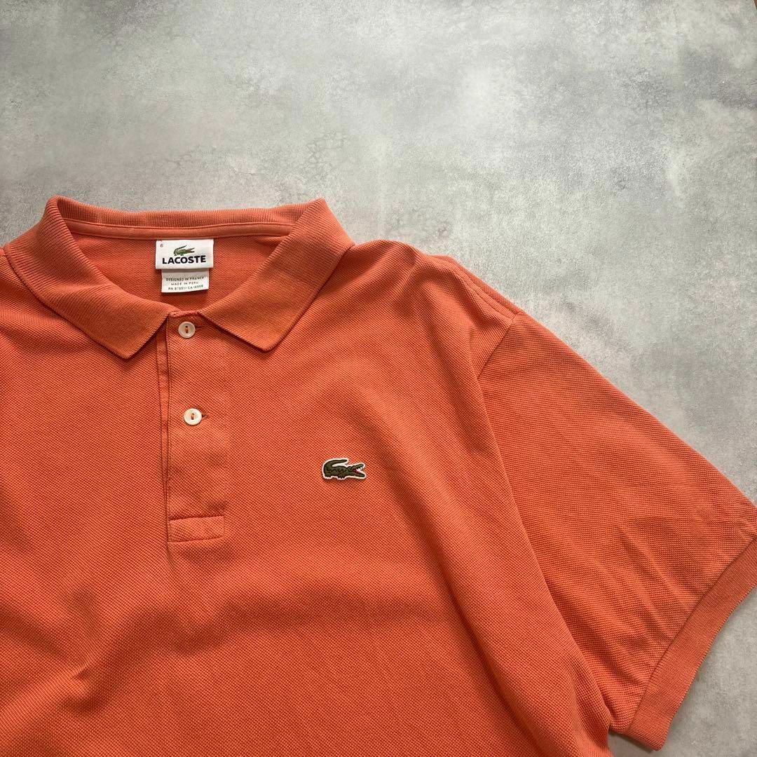 LACOSTE(ラコステ)のLACOSTEラコステ　半袖　刺繍ロゴ　ポロシャツ　古着　ストリート メンズのトップス(ポロシャツ)の商品写真