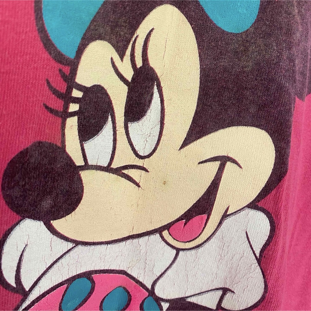 Disney(ディズニー)の【レア】ヴィンテージ　90年代　ミニーマウス　Tシャツ　ピンク　ディズニー レディースのトップス(Tシャツ(半袖/袖なし))の商品写真
