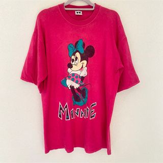 Disney - 【レア】ヴィンテージ　90年代　ミニーマウス　Tシャツ　ピンク　ディズニー