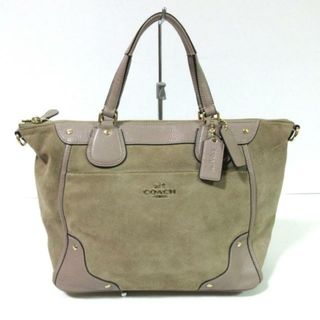 コーチ(COACH)のCOACH(コーチ) ハンドバッグ ミッキー スエード レザー サッチェル F35778 ベージュ スエード×レザー(ハンドバッグ)