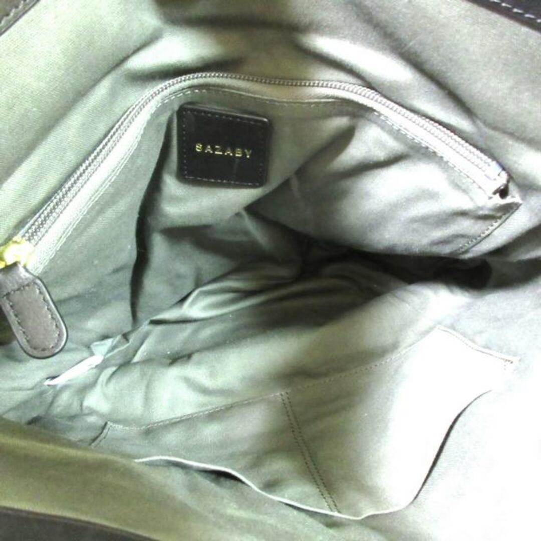 SAZABY(サザビー)のSAZABY(サザビー) ハンドバッグ 黒×ゴールド レザー×金属素材 レディースのバッグ(ハンドバッグ)の商品写真