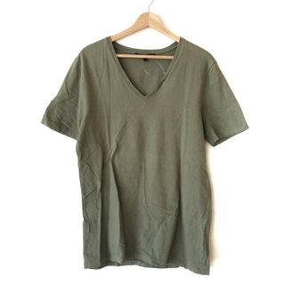 Gucci - GUCCI(グッチ) 半袖Tシャツ サイズL メンズ - カーキ Vネック