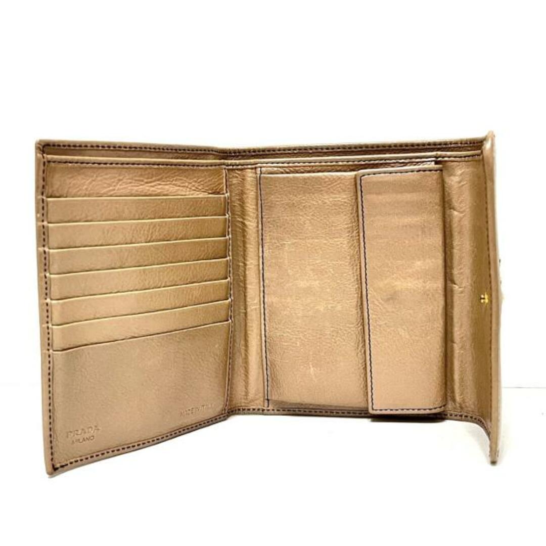 PRADA(プラダ)のPRADA(プラダ) 3つ折り財布 - ピンクベージュ レザー レディースのファッション小物(財布)の商品写真