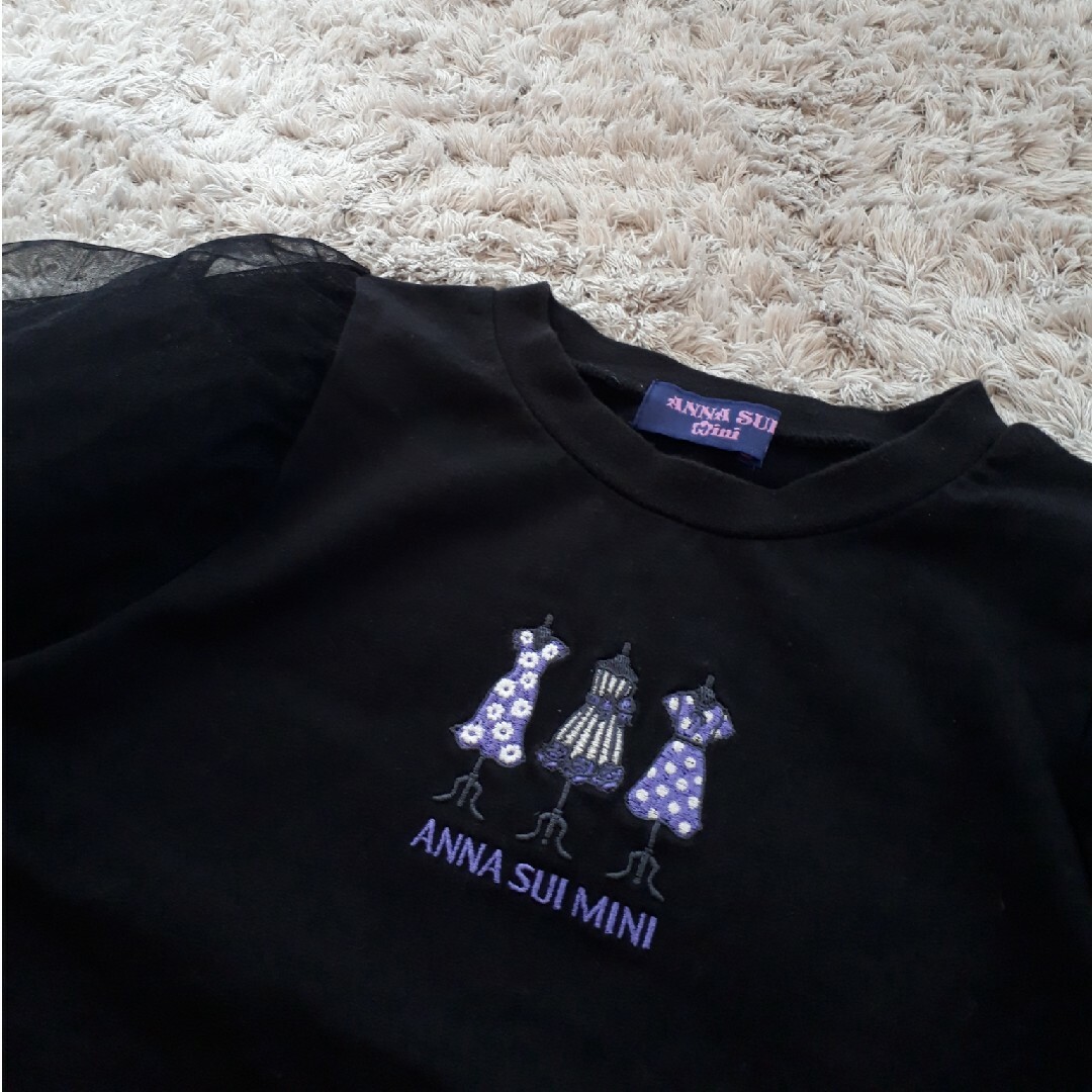 ANNA SUI mini(アナスイミニ)のANNA SUI mini 袖チュール カットソー キッズ/ベビー/マタニティのキッズ服女の子用(90cm~)(Tシャツ/カットソー)の商品写真