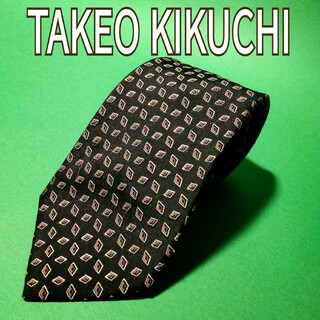 タケオキクチ(TAKEO KIKUCHI)の【極美品】 TAKEO KIKUCHI  総柄　ネクタイ ブラック(ネクタイ)