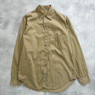 ミリタリー(MILITARY)の50s U.S.ARMY COTTON POPLIN シャツ　ヴィンテージ(Tシャツ/カットソー(七分/長袖))