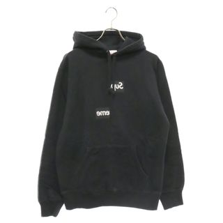 シュプリーム(Supreme)のSUPREME シュプリーム 18AW×COMME des GARCONS SHIRT Split Box Logo Hooded Sweatshirt スプリット ボックスロゴ スウェットプルオーバーパーカー ブラック(パーカー)