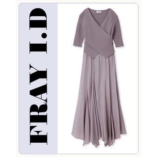 FRAY I.D - 新品♡ フレイアイディ－ フレアスカート コンビニットワンピース  ラベンダー