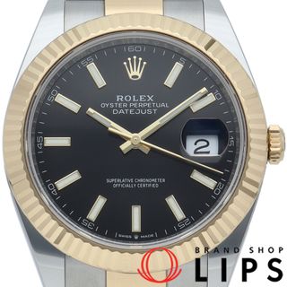 ロレックス(ROLEX)のロレックス デイトジャスト 41 メンズ時計 オイスター Datejust 41 126333(ﾗﾝﾀﾞﾑ) 箱 保証書 K18YG/SS メンズ時計 ブラック 美品 【未使用】(その他)