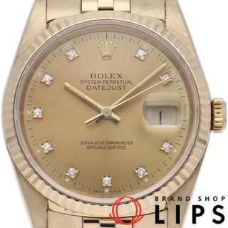 ロレックス(ROLEX)のロレックス デイトジャスト メンズ時計 10Pダイヤ Datejust Mens 16238G(E) 箱 保証書 K18YG メンズ時計 シャンパンカラー 仕上げ済 1990年 美品 【中古】(その他)