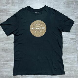 コーチ(COACH)のCOACH シグネイチャー ロゴ Tシャツ ブラック 黒 コーチ(Tシャツ/カットソー(半袖/袖なし))