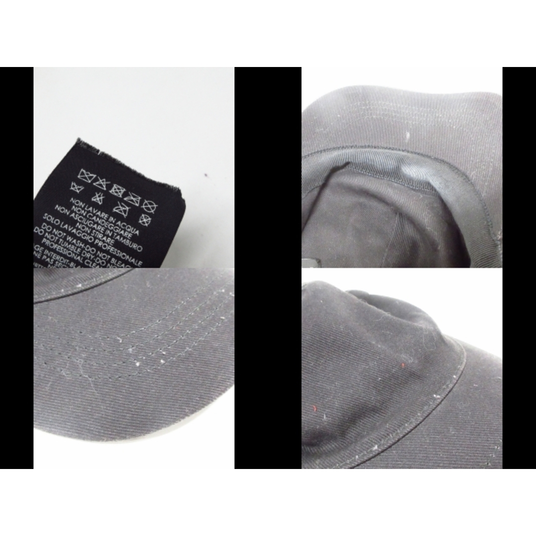Gucci(グッチ)のGUCCI(グッチ) キャップ L 黒×白 刺繍 コットン レディースの帽子(キャップ)の商品写真
