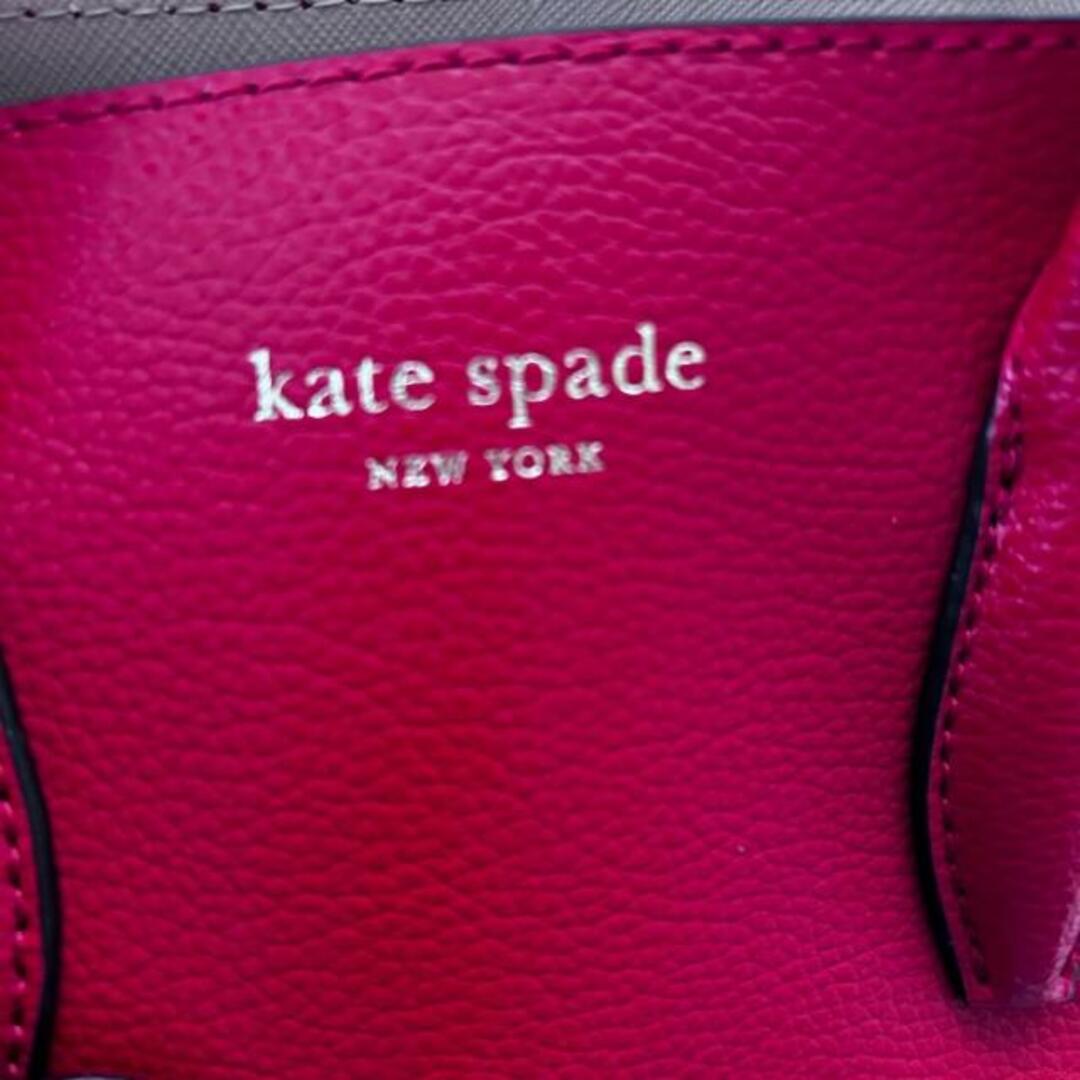 kate spade new york(ケイトスペードニューヨーク)のKate spade(ケイトスペード) ハンドバッグ レッド×ゴールド レザー レディースのバッグ(ハンドバッグ)の商品写真