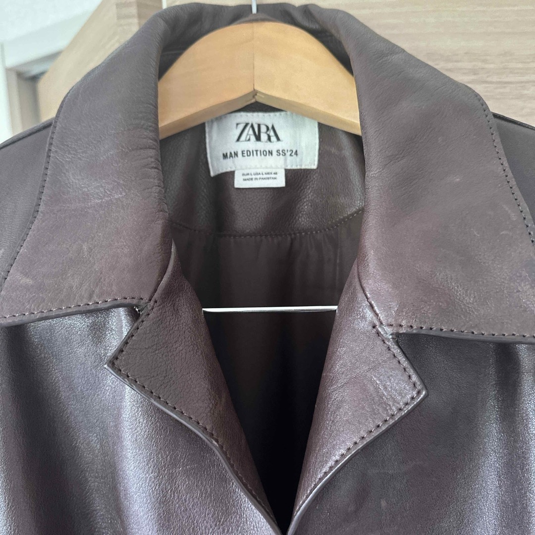 ZARA(ザラ)のzara man edition ss’24レザージャケット メンズのジャケット/アウター(レザージャケット)の商品写真