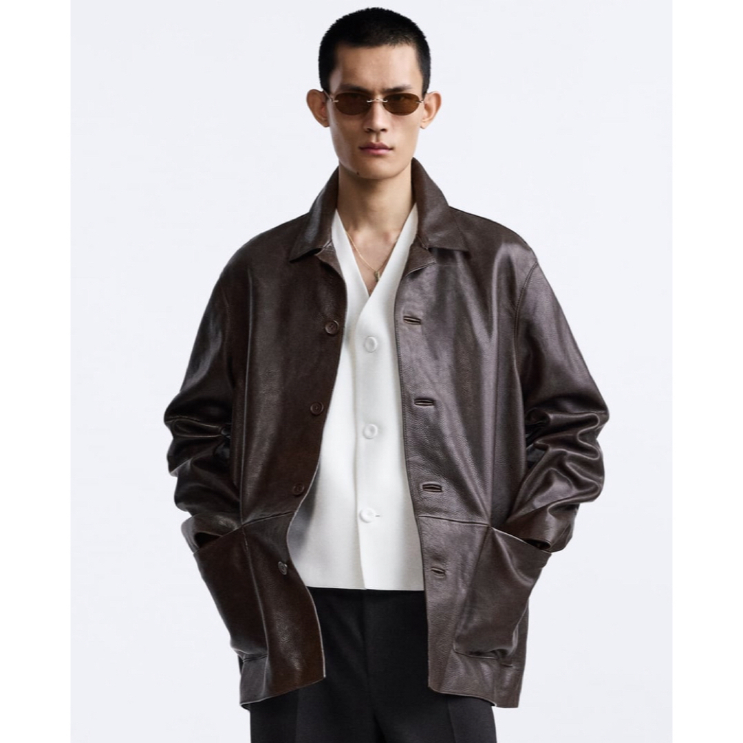 ZARA(ザラ)のzara man edition ss’24レザージャケット メンズのジャケット/アウター(レザージャケット)の商品写真