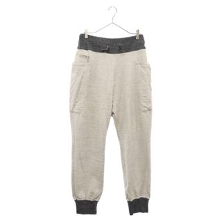 KAPITAL キャピタル Sweat Rib Pants 裾リブ スウェットパンツ ナンバリング ツートンカラー 霜降り グレー