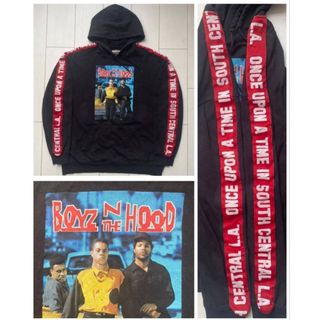 ラップミュージシャン(RAP MUSICIAN)のBOYZ N THE HOOD ice cube スウェット パーカー 黒 XL(パーカー)