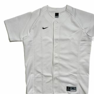 ナイキ(NIKE)の【Nike】00sホワイトベースボールシャツ XLサイズワンポイント刺繍野球(Tシャツ/カットソー(半袖/袖なし))