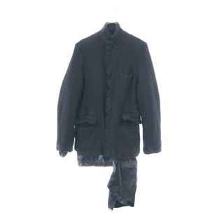 コムデギャルソンオムプリュス(COMME des GARCONS HOMME PLUS)のCOMME des GARCONS HOMME PLUS コムデギャルソンオムプリュス 21AW インサイドアウト ウール縮絨 アシンメトリージャケット ブラック PH-J034(フライトジャケット)