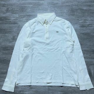 ラコステ(LACOSTE)の大きいサイズ LACOSTE ラコステ 長袖ポロシャツ 白 5 ホワイト(ポロシャツ)