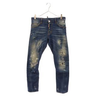 ディースクエアード(DSQUARED2)のDSQUARED2 ディースクエアード SEXY TWIST JEAN ペイントダメージ加工 デニムパンツ S74LB0082 インディゴ(デニム/ジーンズ)