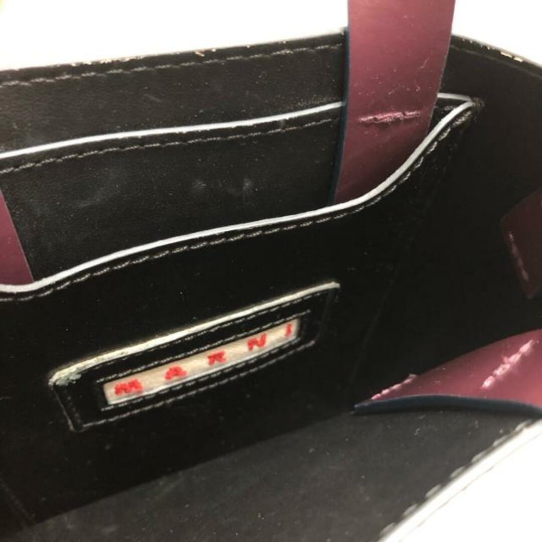 Marni(マルニ)のMARNI(マルニ) トートバッグ ミュゼオ SHMP0050Y0 黒×ボルドー レザー レディースのバッグ(トートバッグ)の商品写真