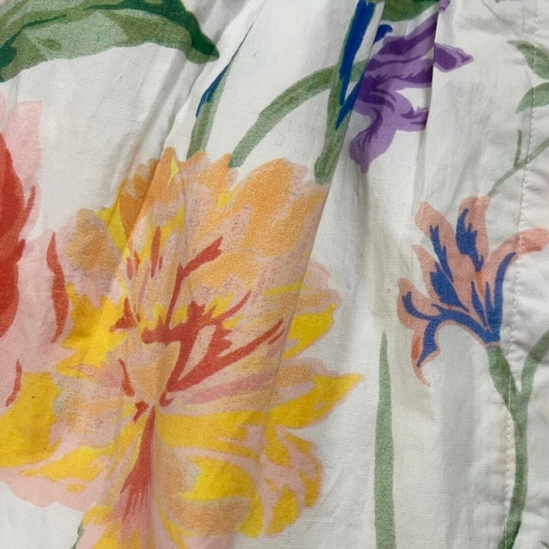 Diagram GRACE CONTINENTAL(ダイアグラム) ロングスカート サイズ36 S レディース美品  - アイボリー×オレンジ×マルチ 花柄 レディースのスカート(ロングスカート)の商品写真