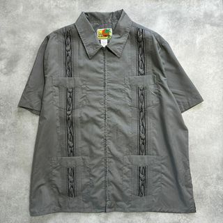 ヴィンテージ(VINTAGE)のHABAND GUAYABERA 半袖　ジップアップ　キューバシャツ　古着(Tシャツ/カットソー(半袖/袖なし))