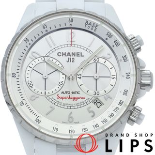 シャネル(CHANEL)のシャネル J12 スーパー レッジェーラ クロノグラフ J12 Super Leggera H3410 箱 セラミック メンズ時計 ホワイト 仕上げ済 美品 【中古】(その他)